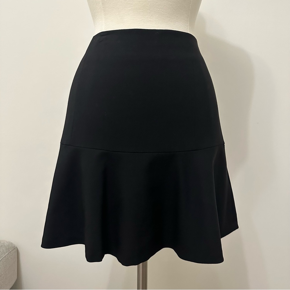 🔴 Theory A-line Black Wool Skirt
